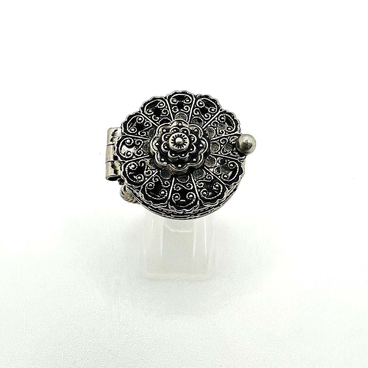 Antiker Art Deco Giftring Silber filigran