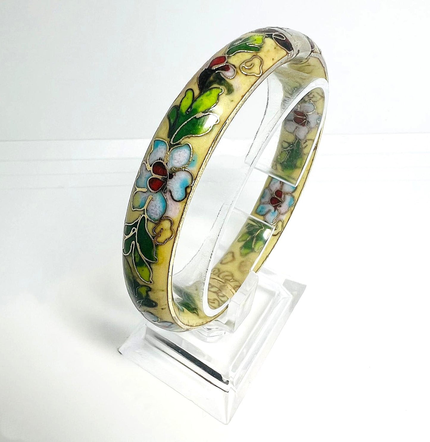Antiker Cloisonné Emaille Armreif