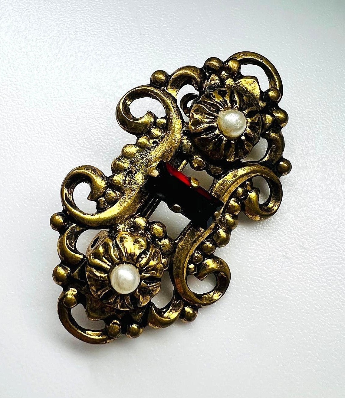 Art Deco Brooch mit Seed Pearls