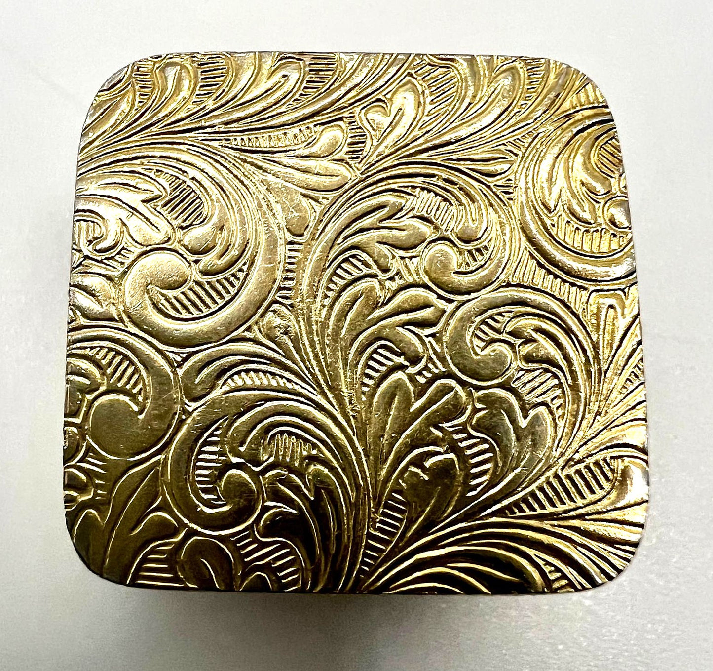 Art-Déco Pillendose mit Marmor-Deckel