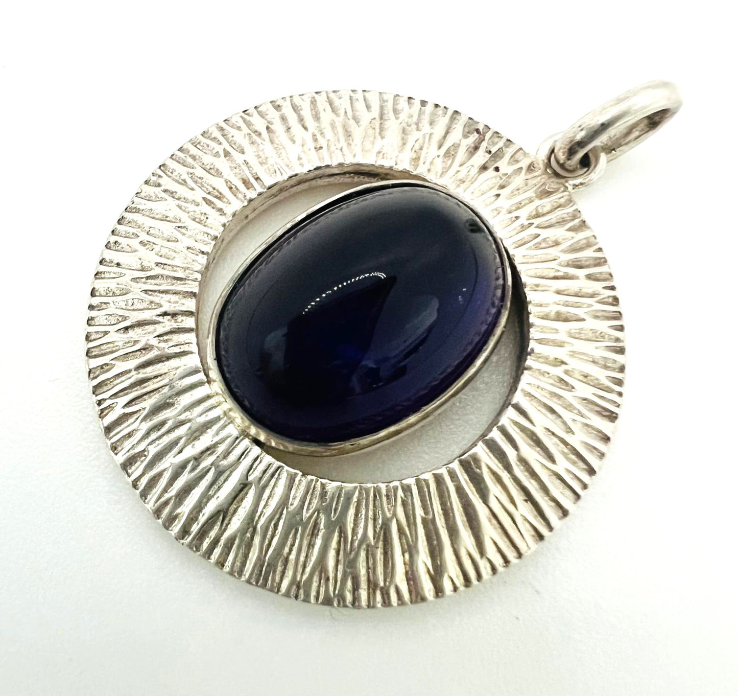 Art Deco 835 silver pendant with amethyst – elegant designer piece