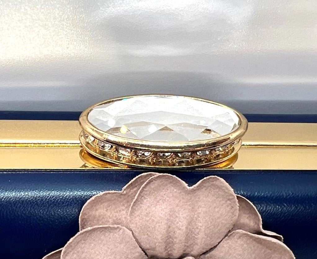 Clutch Blau mit Strass