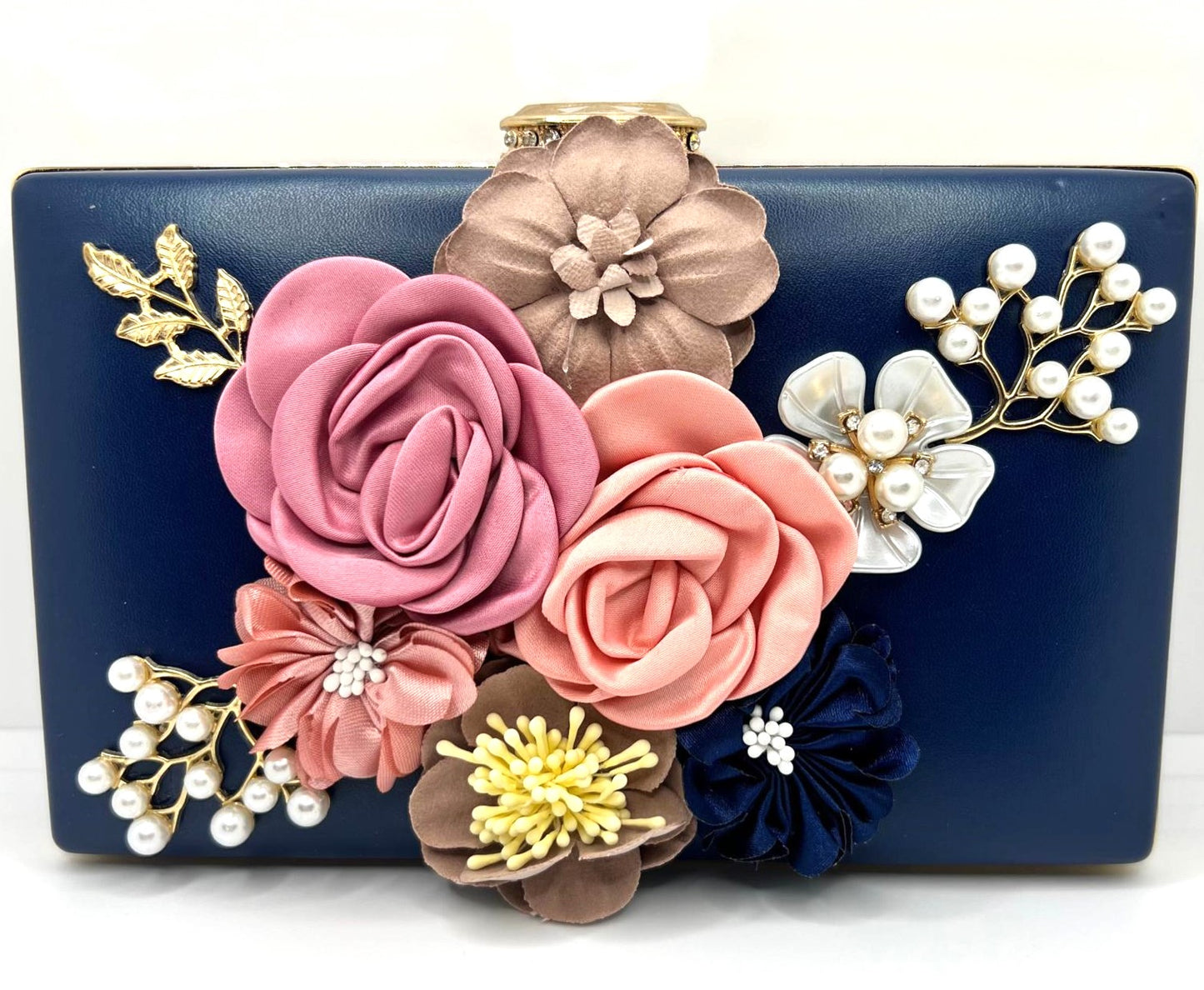 Clutch Blau mit Strass