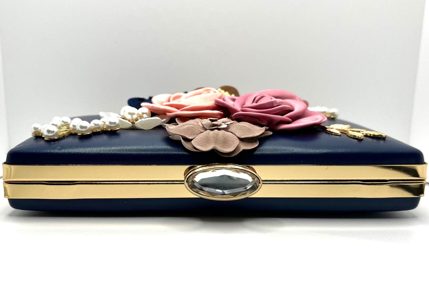 Clutch Blau mit Strass