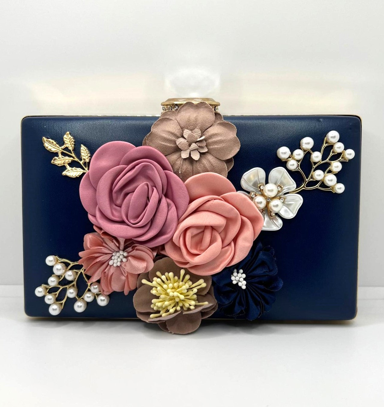 Clutch Blau mit Strass