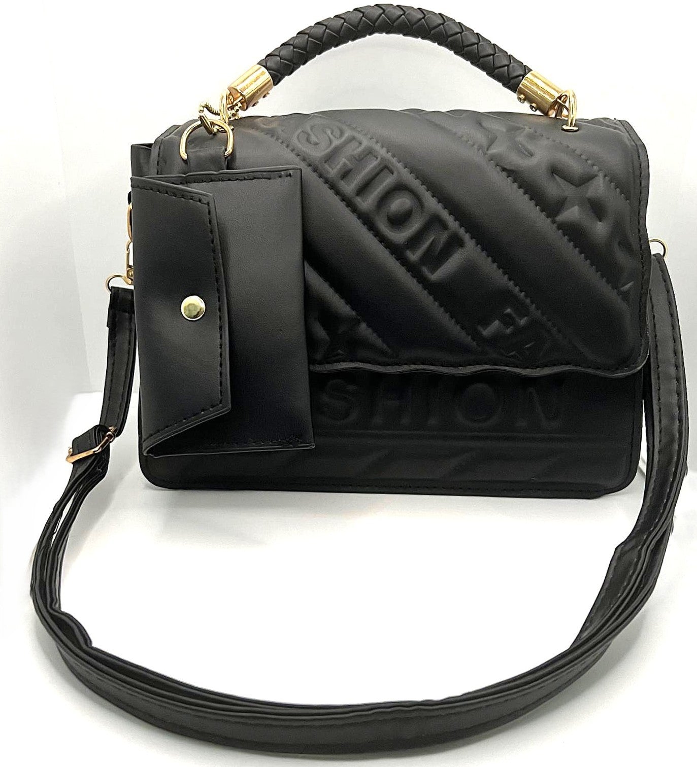 schwarze Crossbody-Tasche