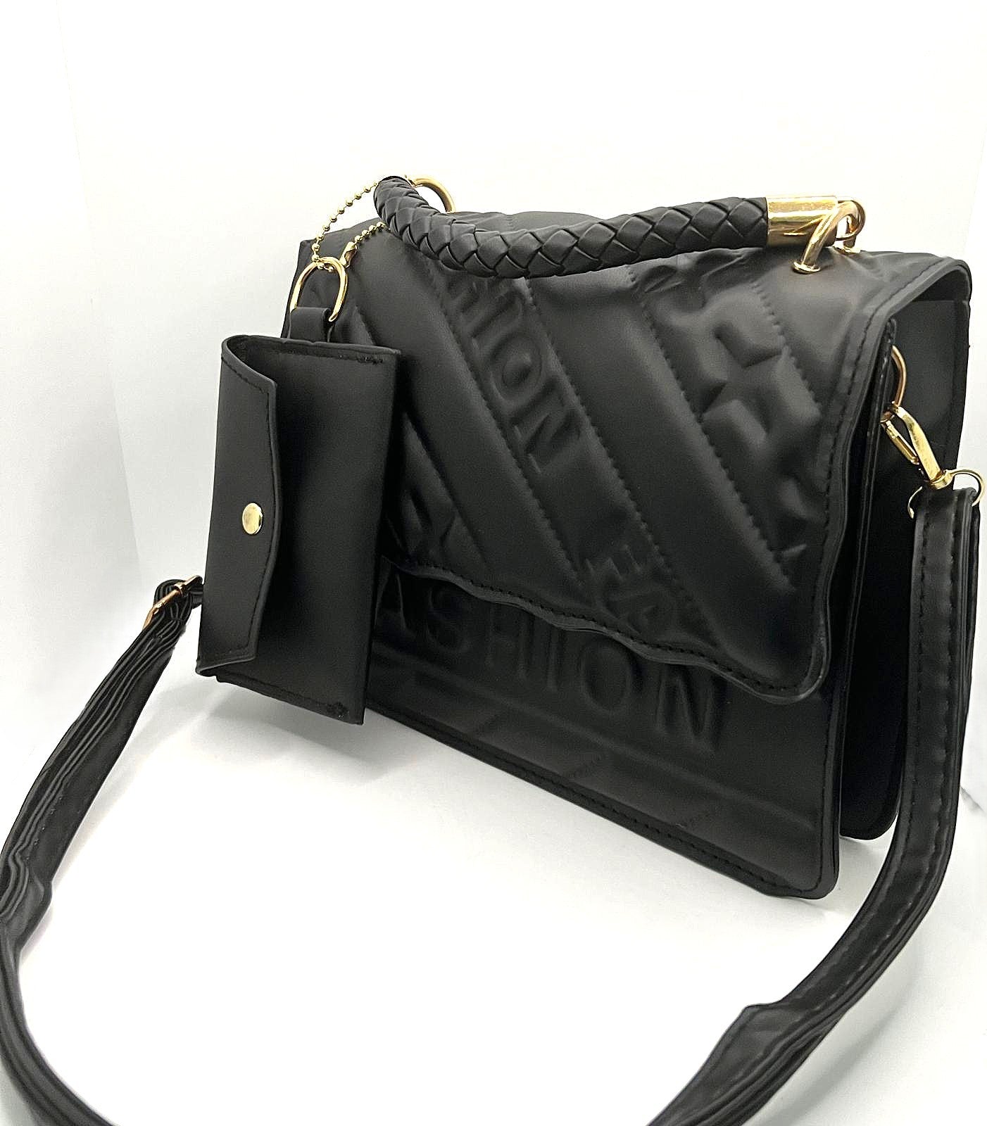 schwarze Crossbody-Tasche