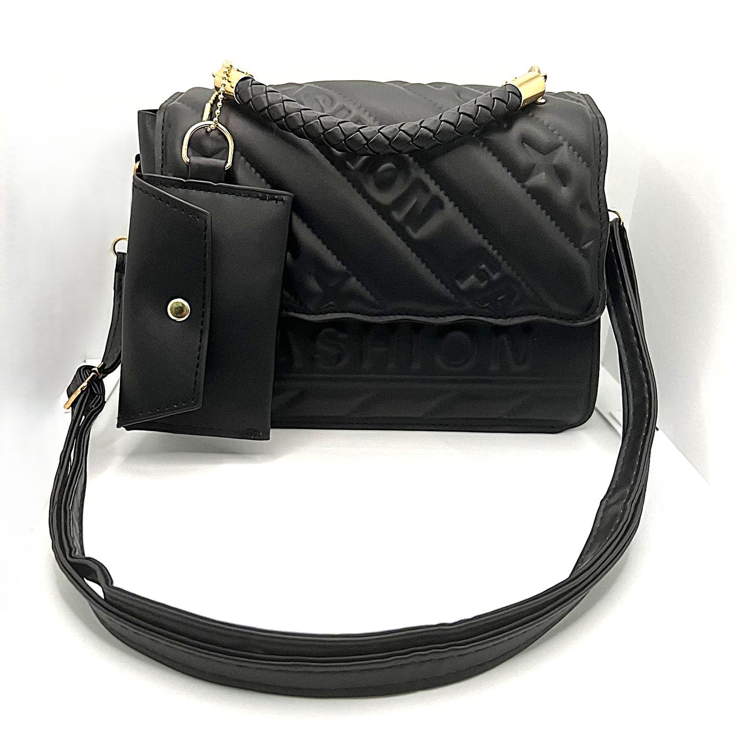 schwarze Crossbody-Tasche