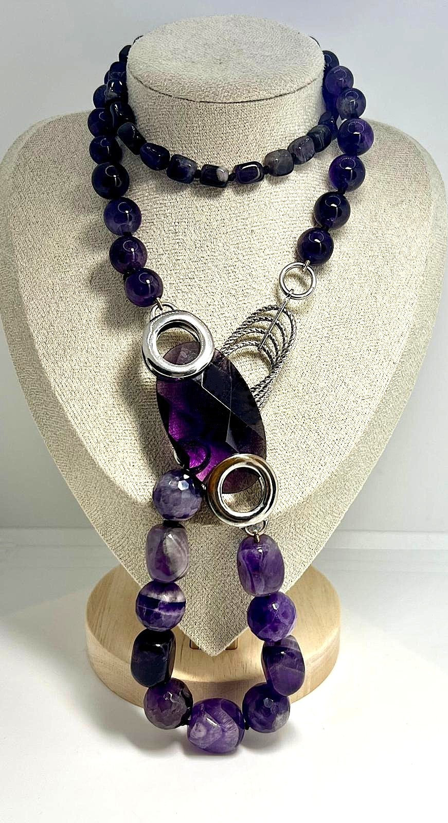 Statementkette Amethyst