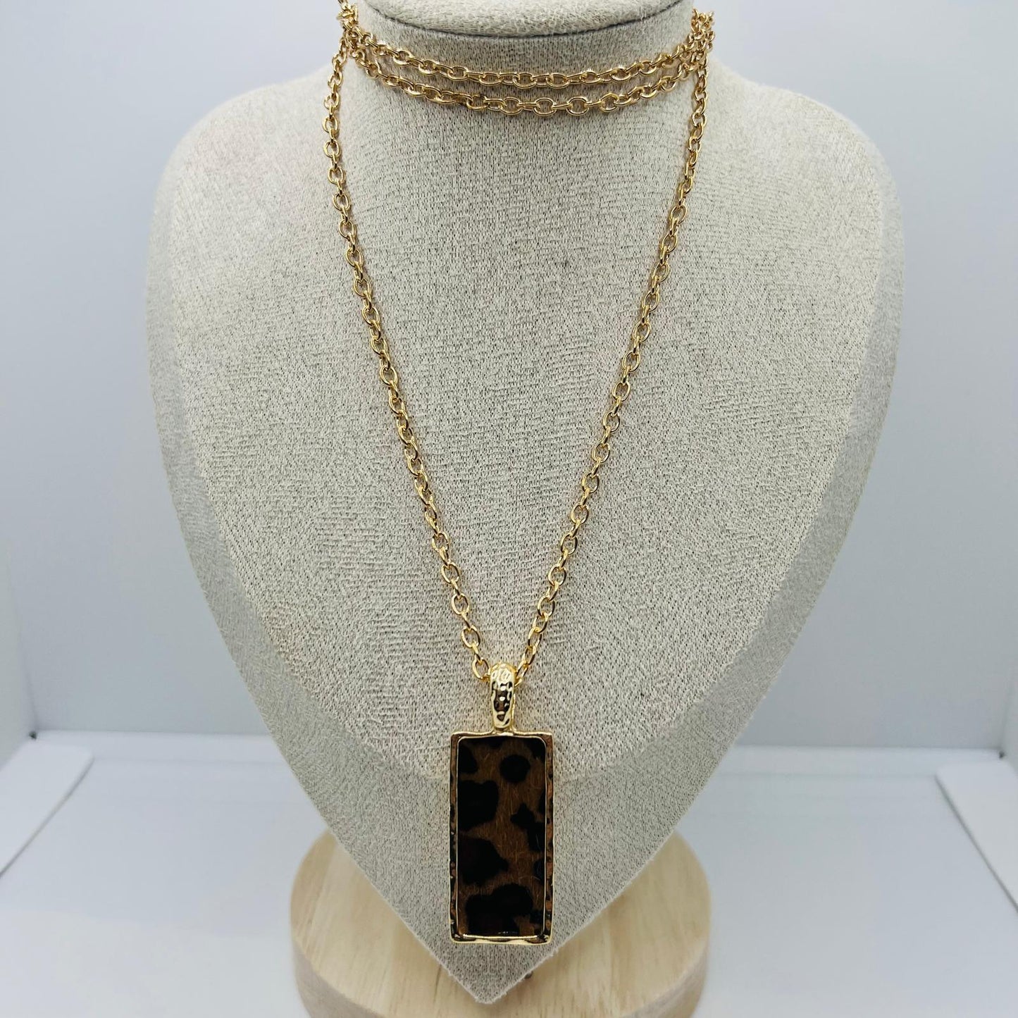 Designer Kette mit Leopardenmuster