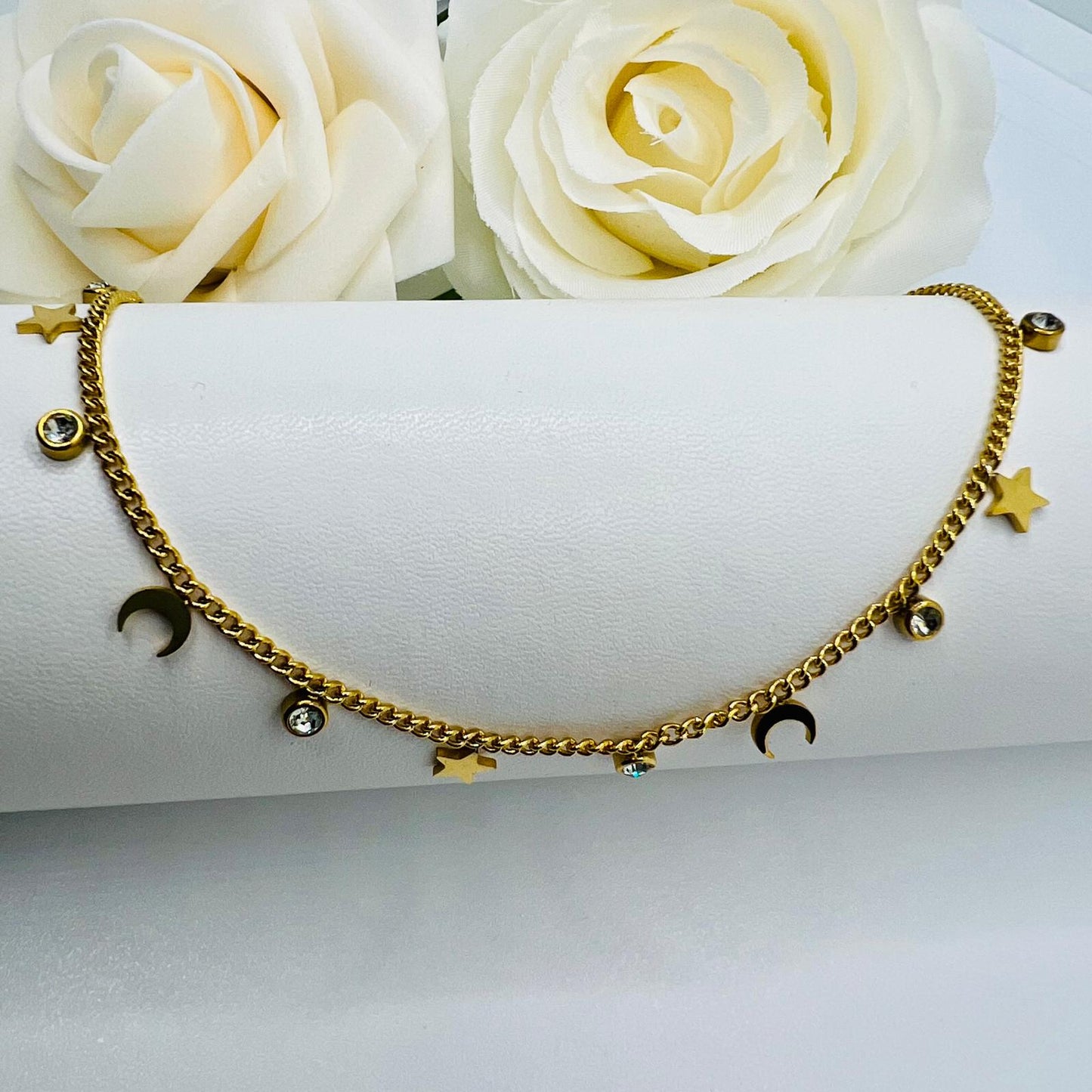 Goldene Edelstahl Fußkette