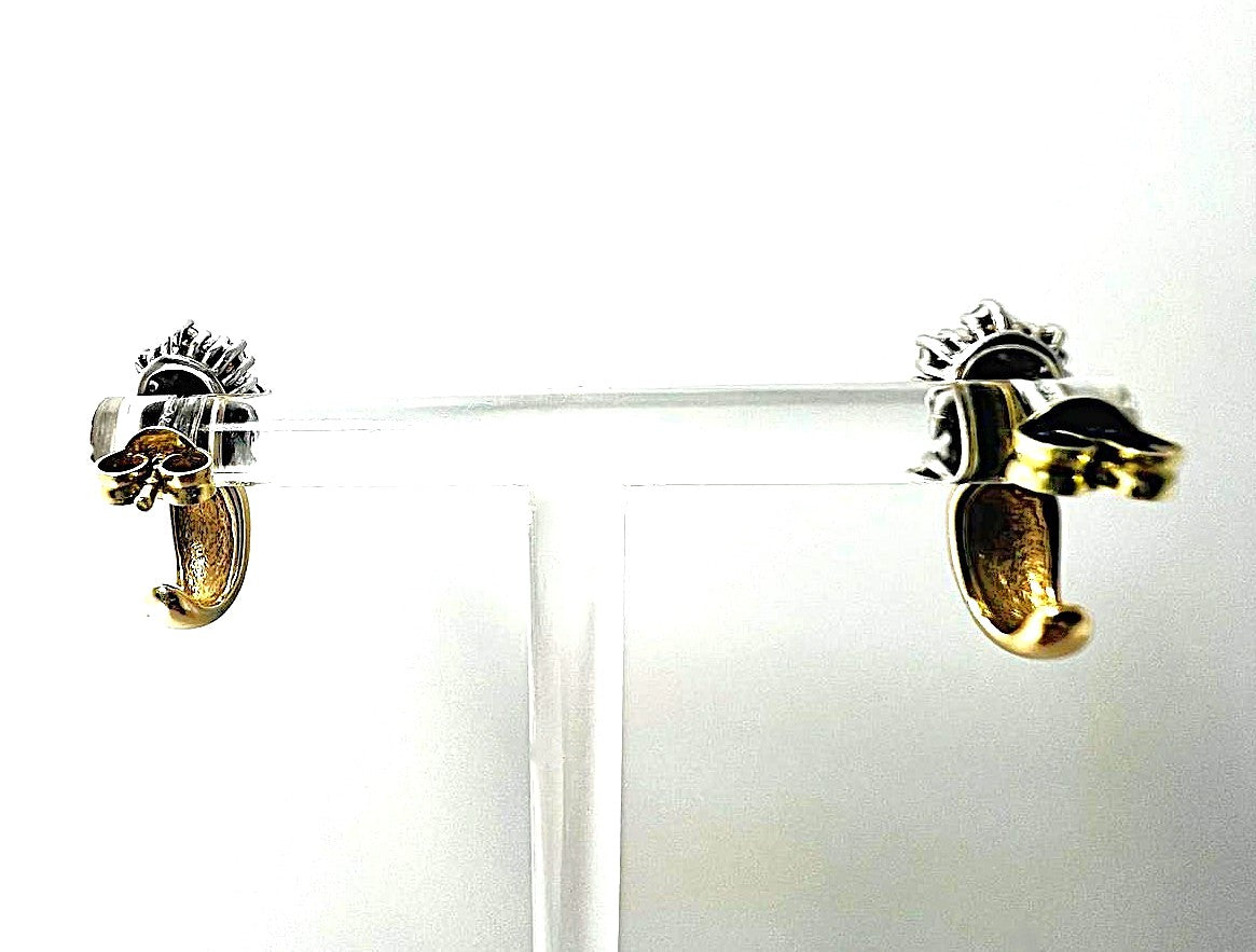 585er Gelbgold Weißgold Ohrstecker