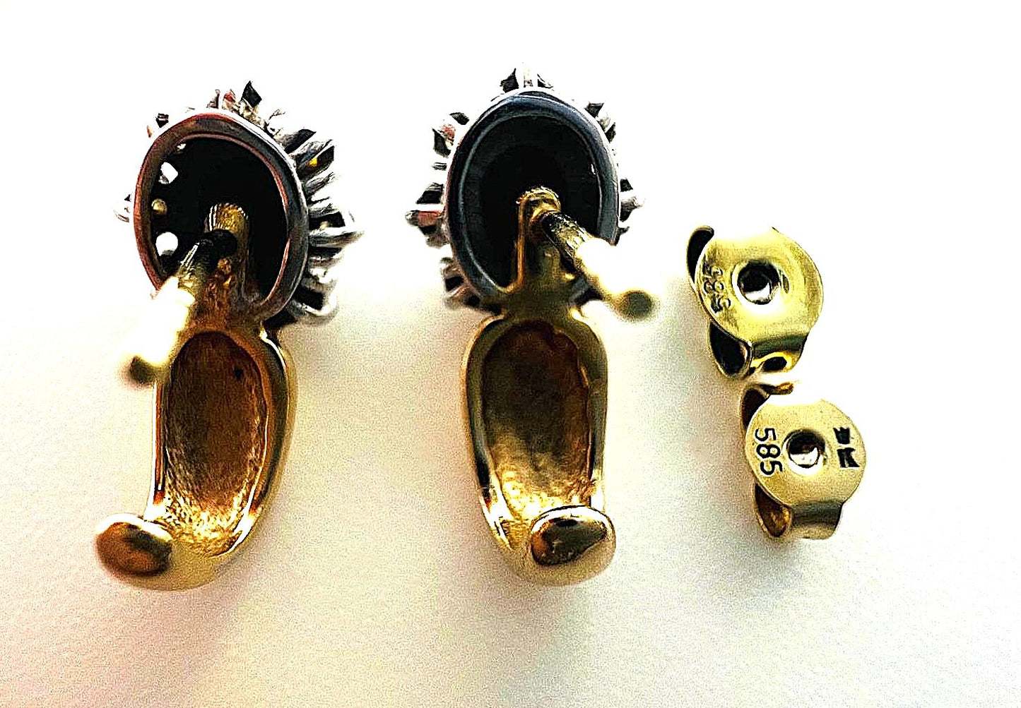 585er Gelbgold Weißgold Ohrstecker