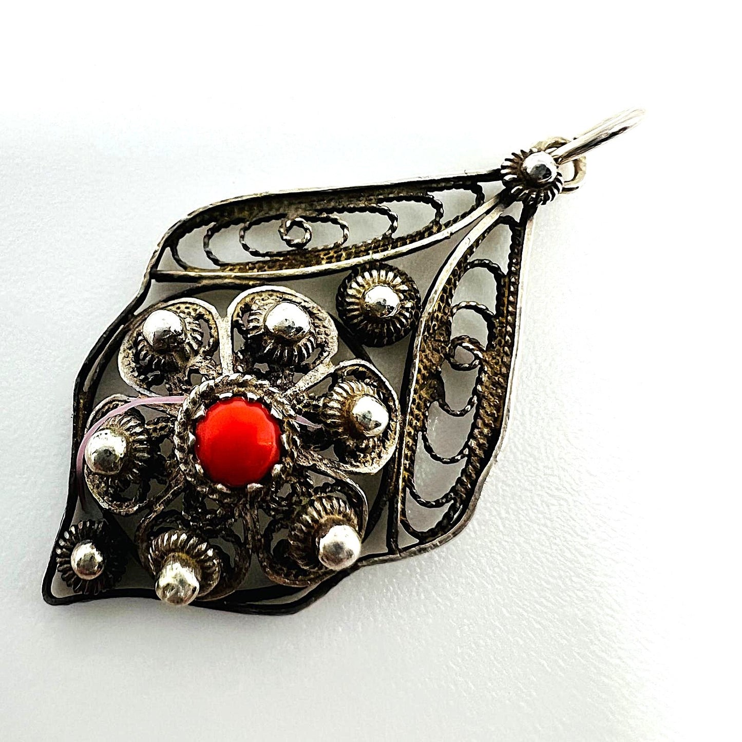 Jugendstil Anhänger Silber Filigran
