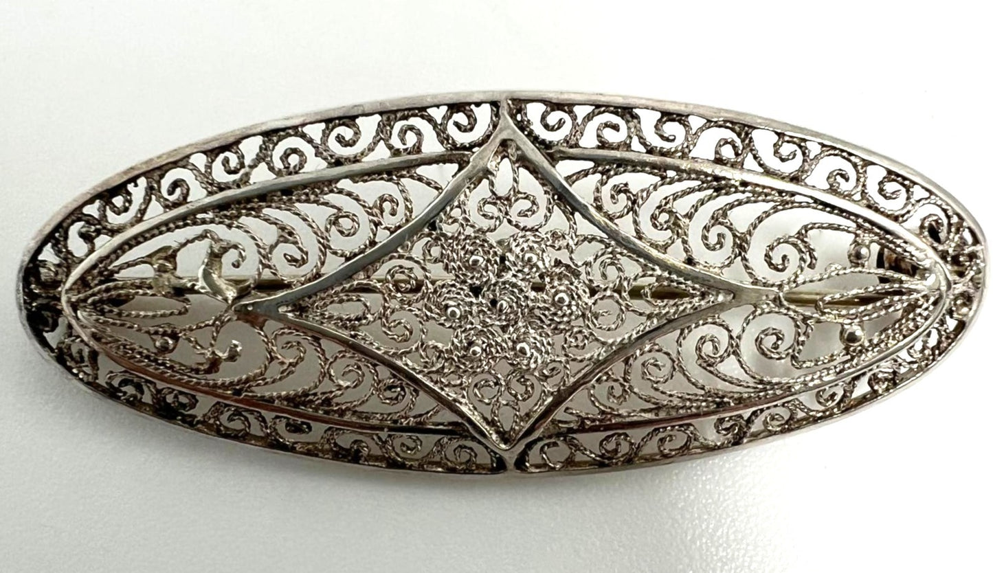 Jugendstil Filigran Brosche