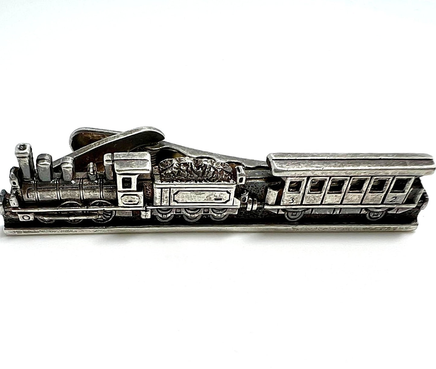 Krawattenklammer Silber Lokomotive