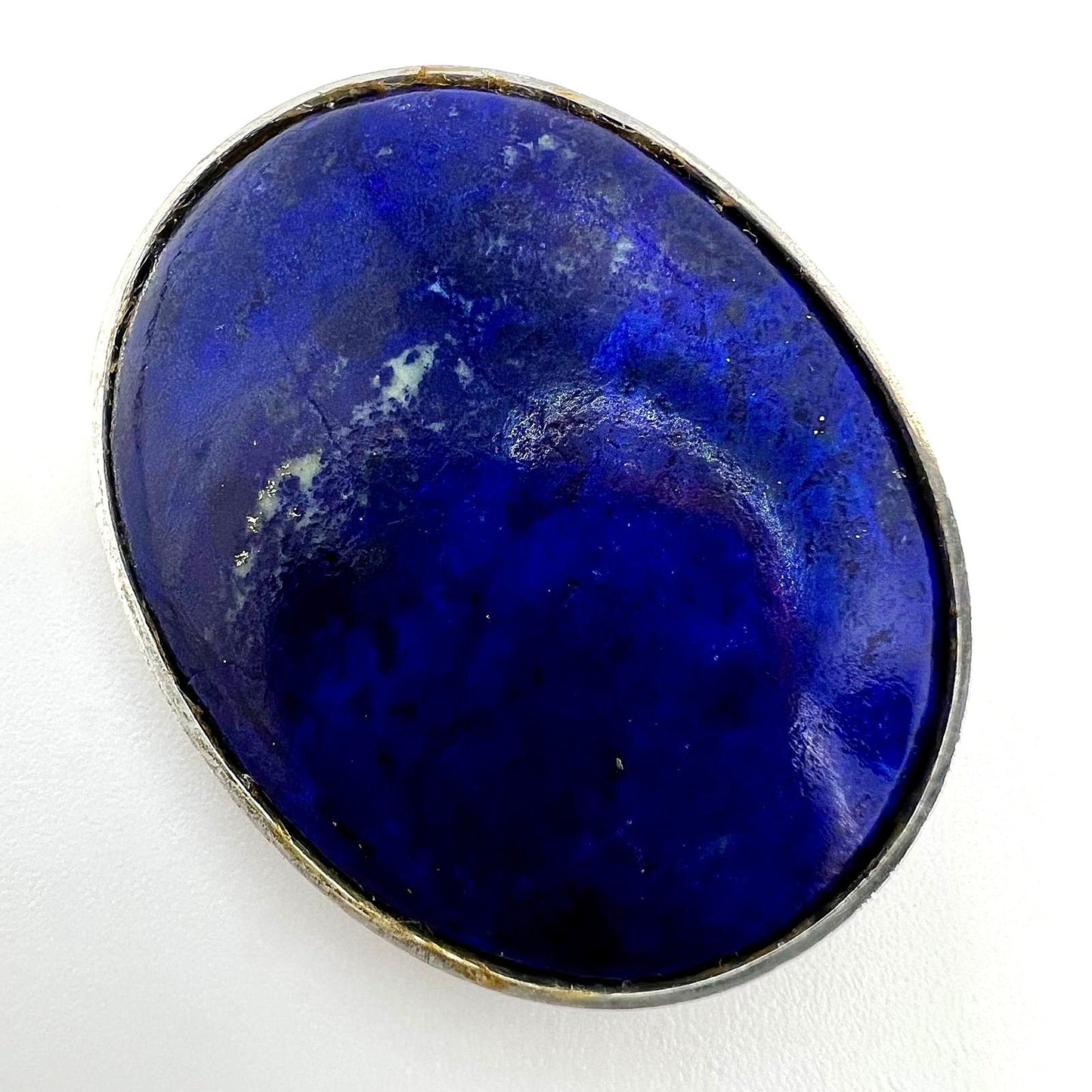 Vintage Lapislazuli Broche 925er Silber