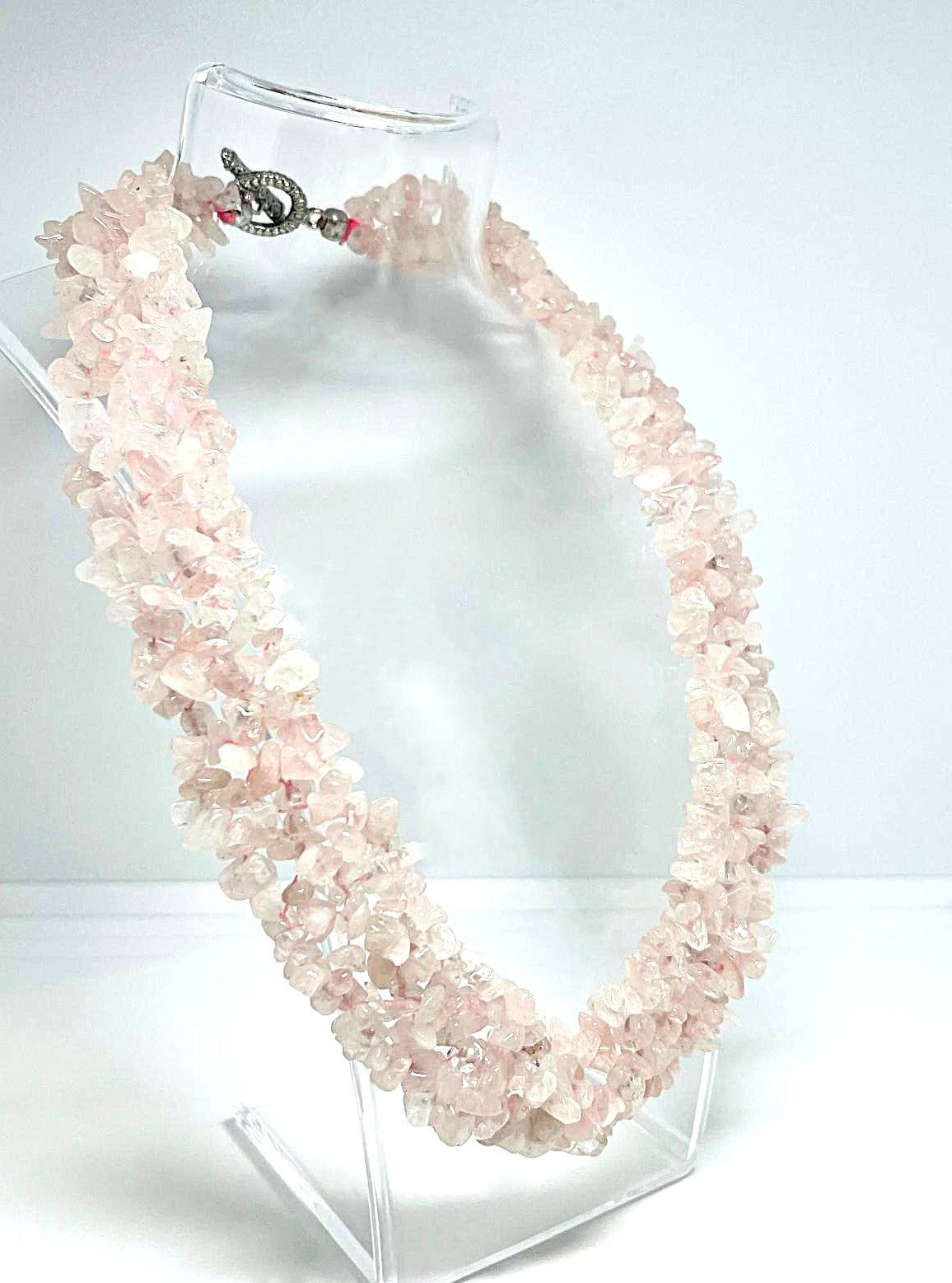 Rosenquarz Collier-Kette