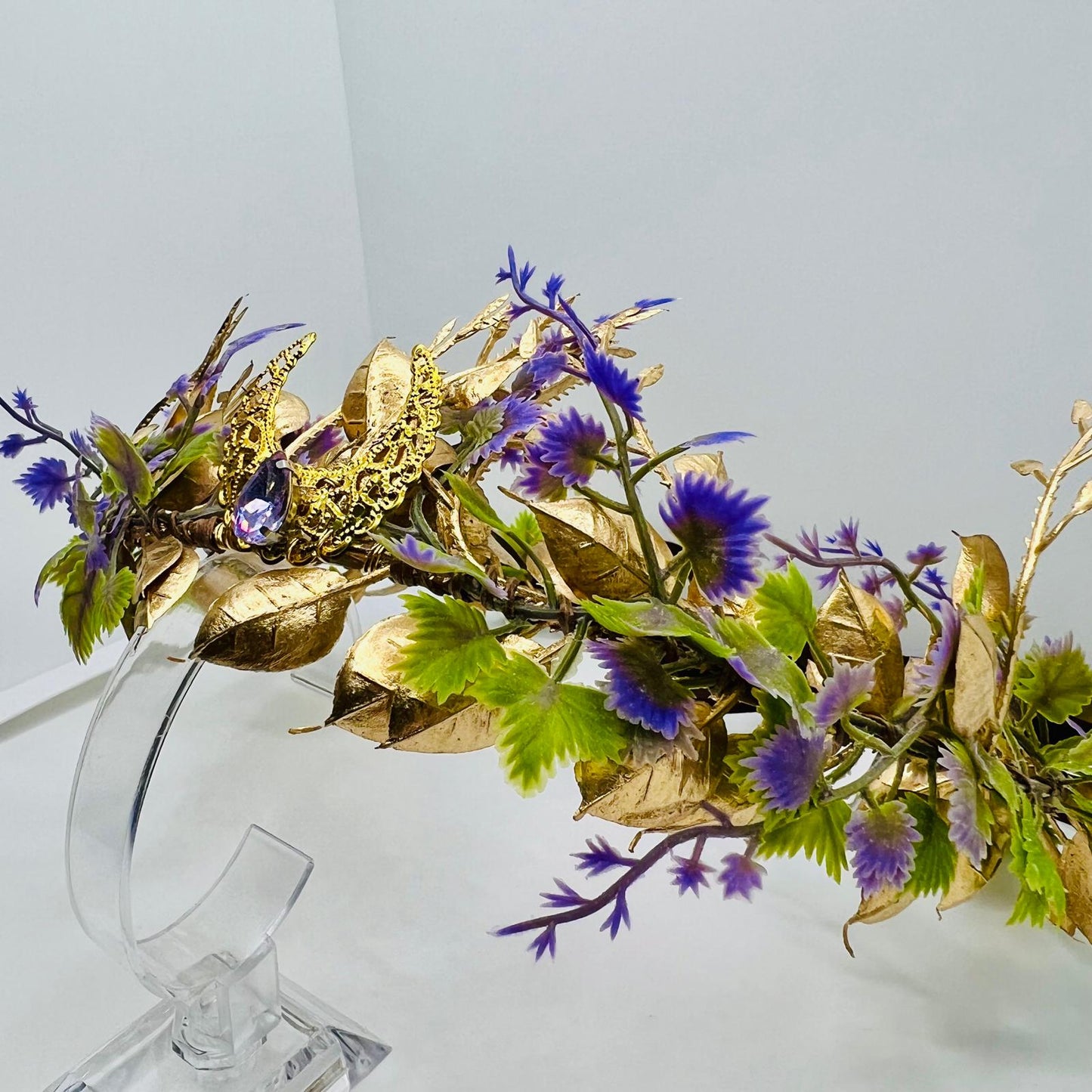 Handmade wreath Bohemian wreath accessory Tiara Boho style hair wreath festival