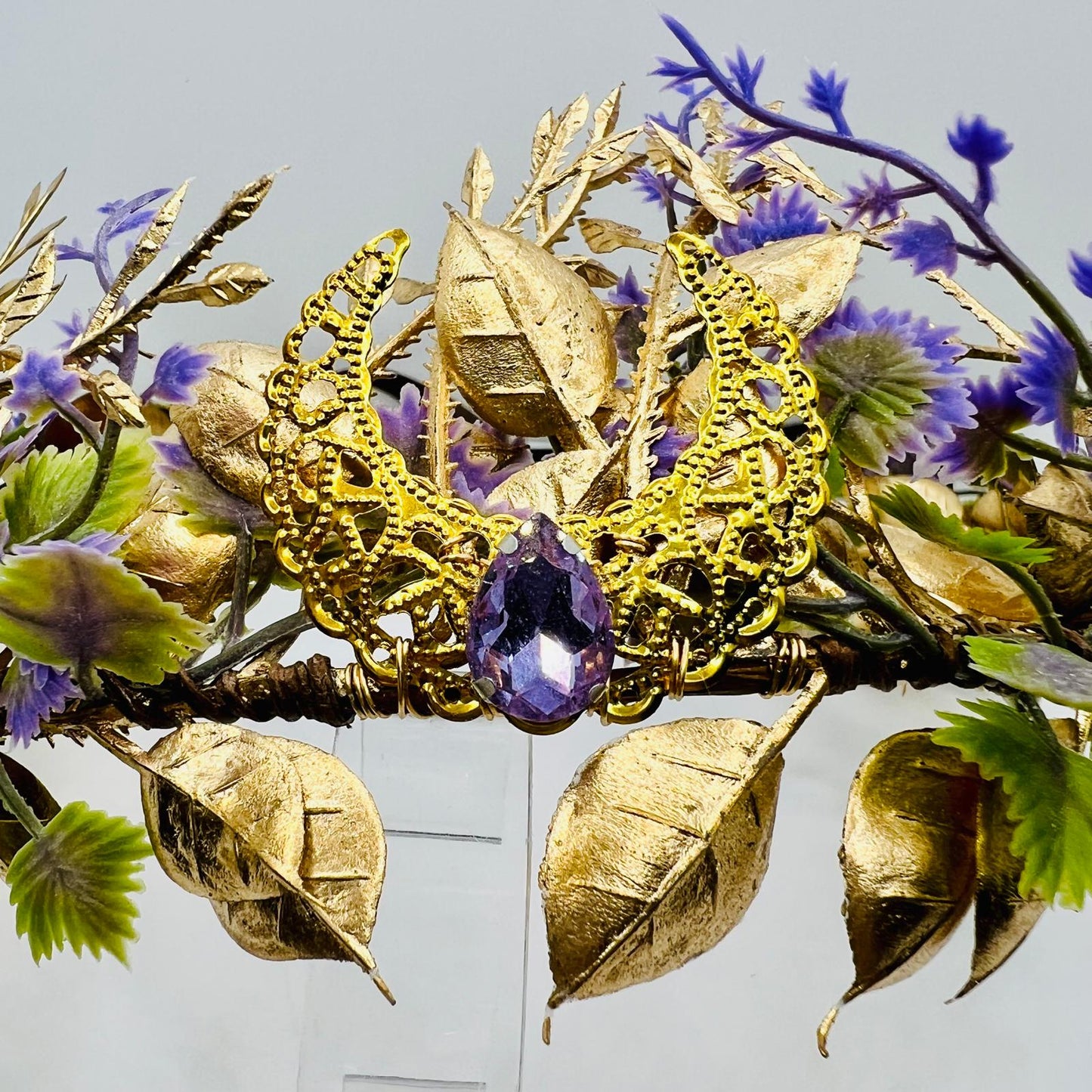 Handmade wreath Bohemian wreath accessory Tiara Boho style hair wreath festival