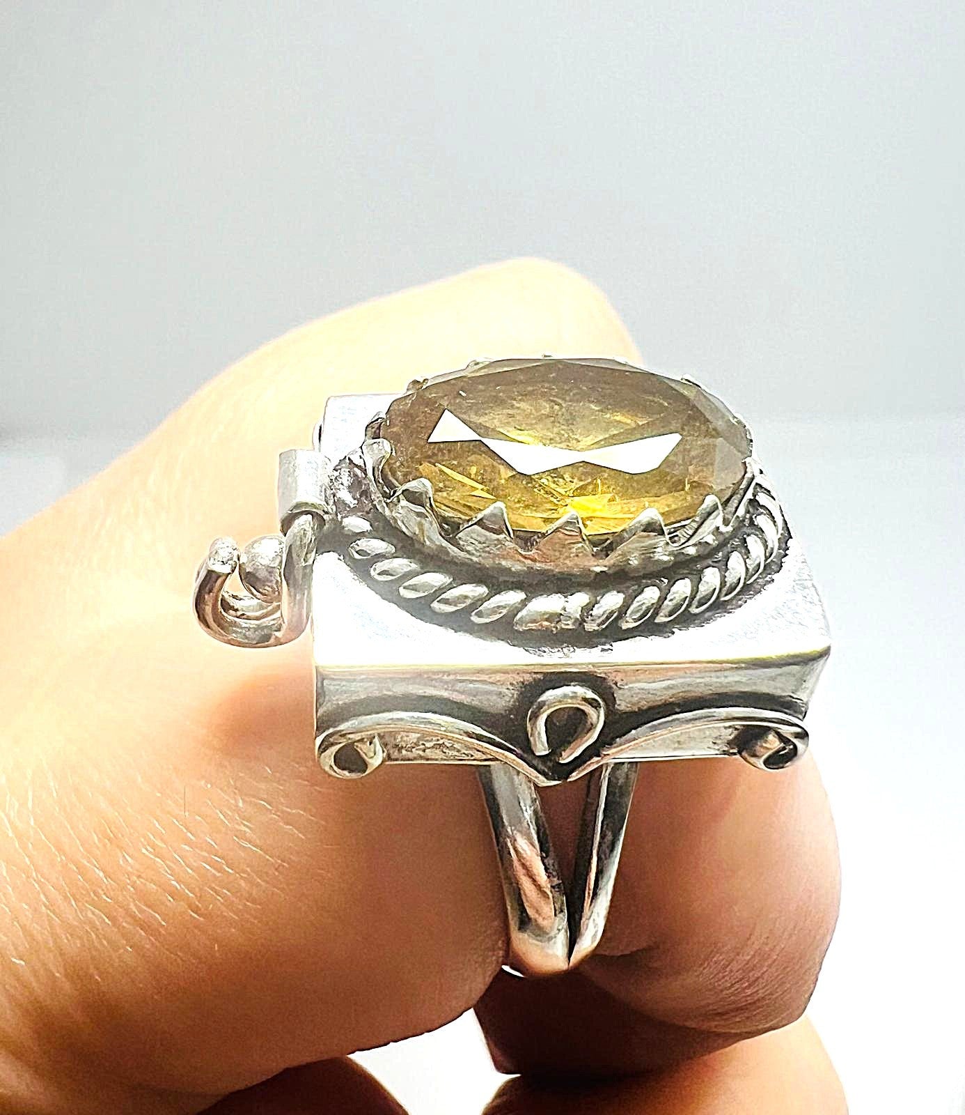 925er Silber Rauchquarz