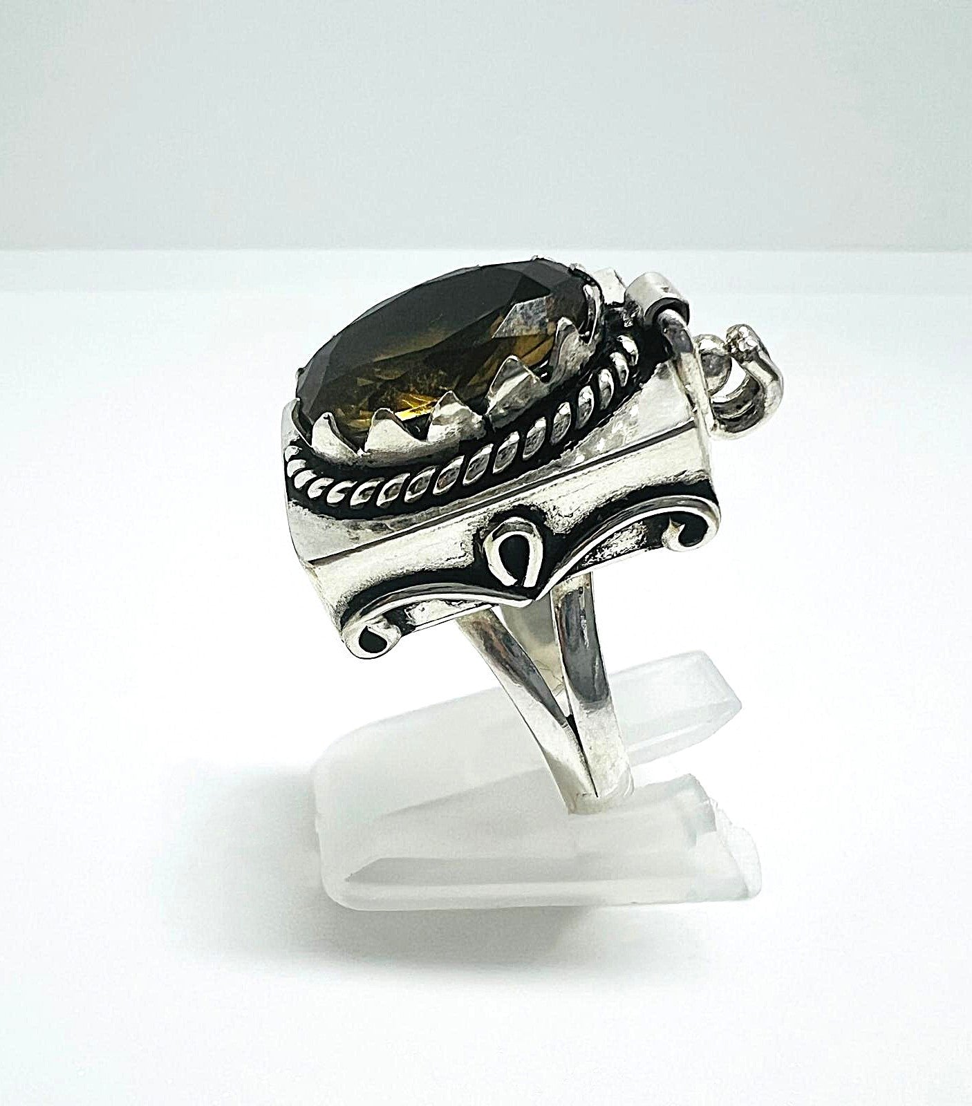 925er Silber Rauchquarz