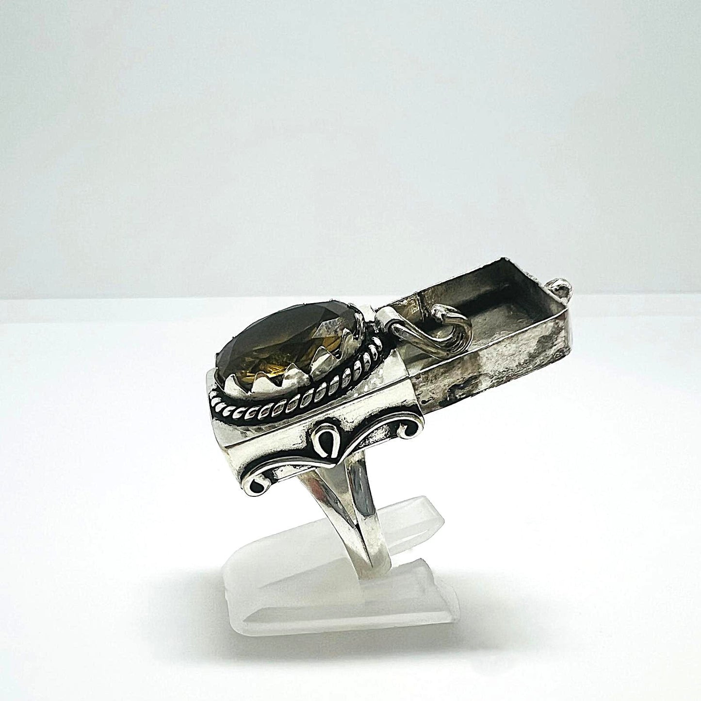 925er Silber Rauchquarz