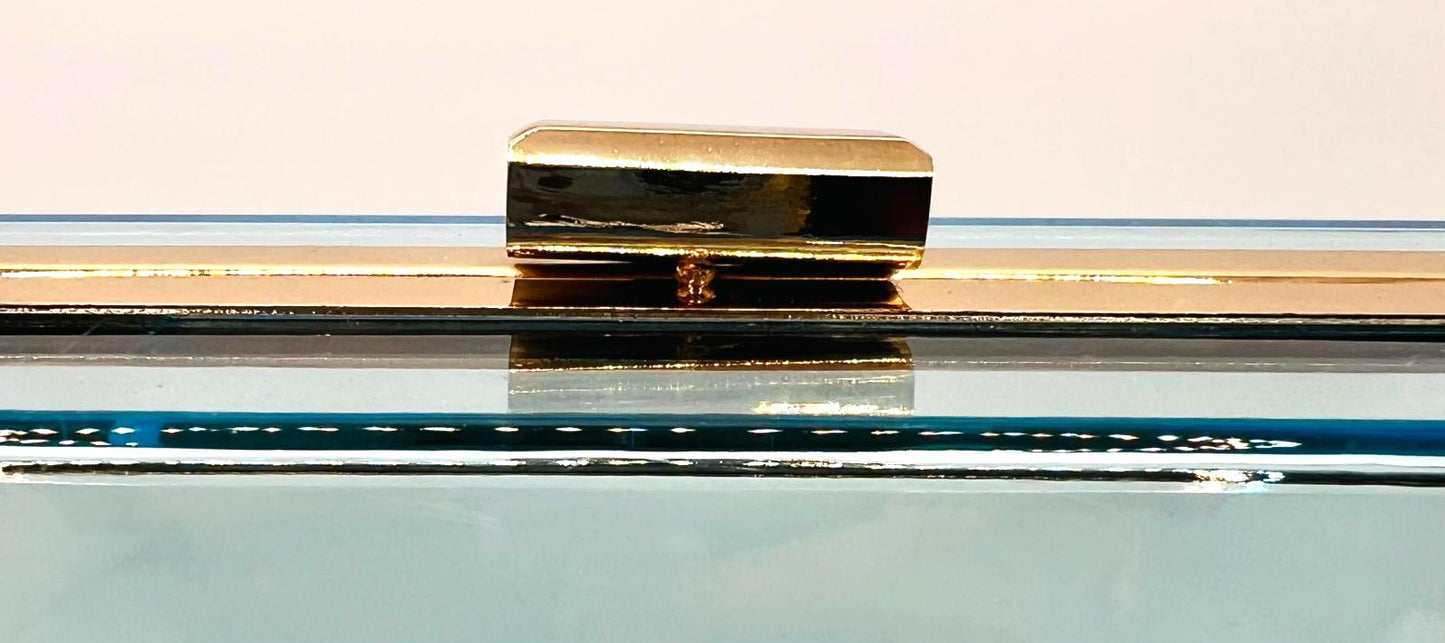 Transparente blaue Acryl-Clutch