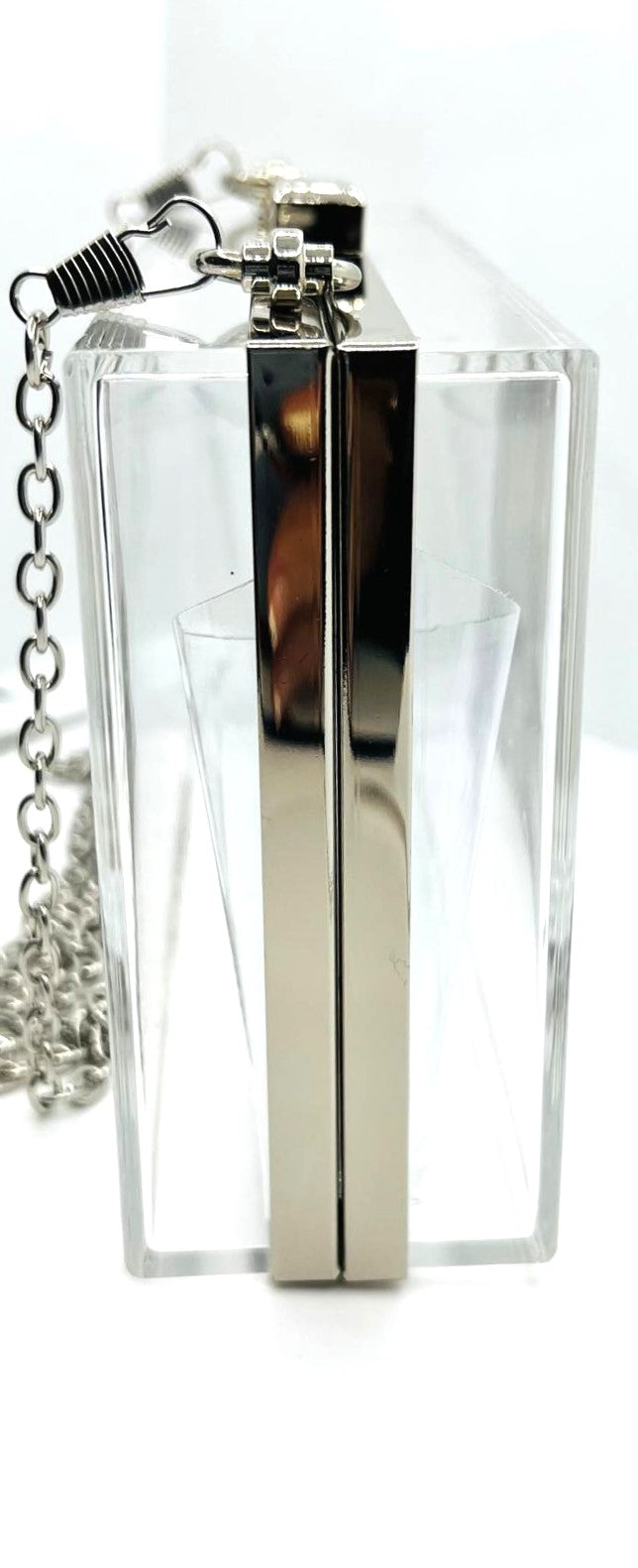 Transparente Silber Acryl Clutch