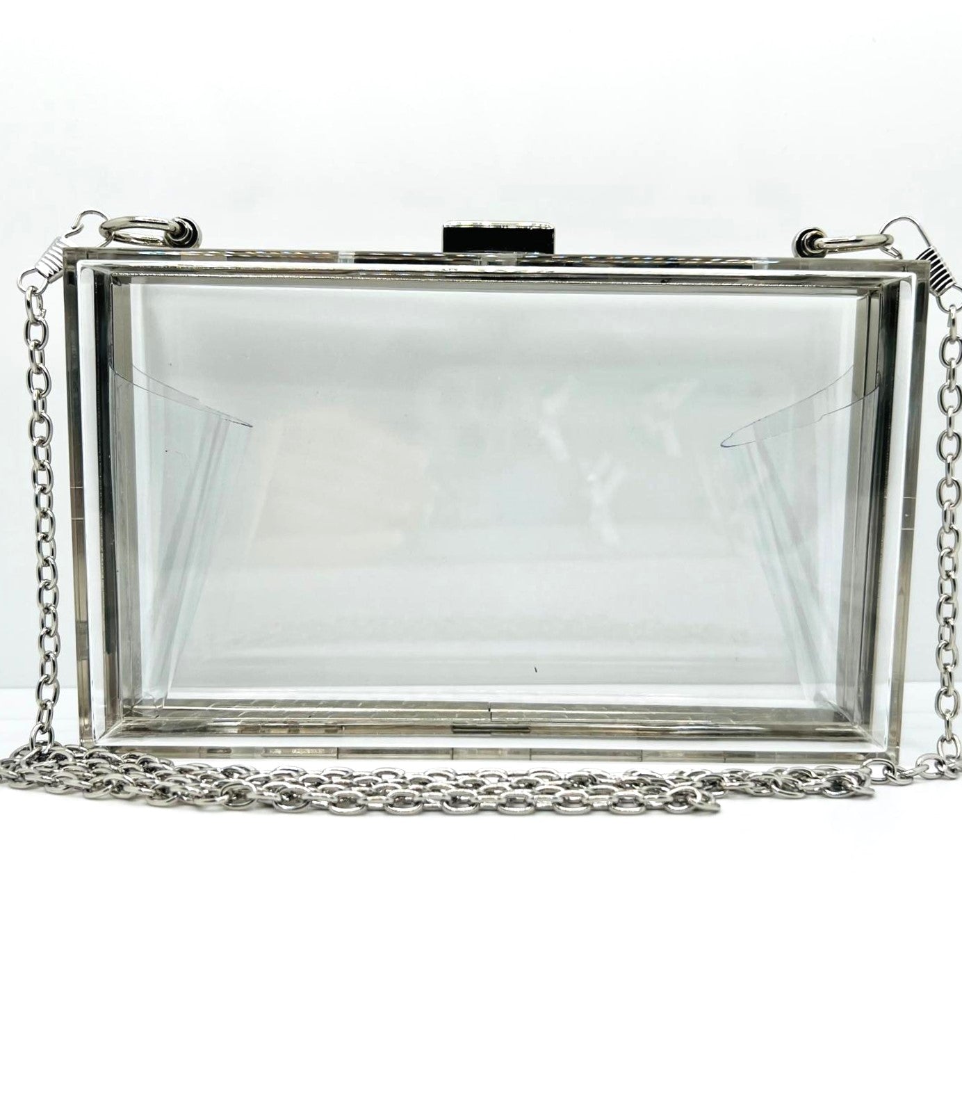 Transparente Silber Acryl Clutch