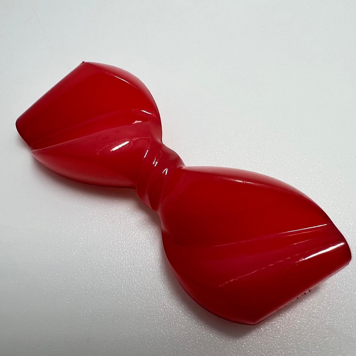 Vintage Brosche Schleifenform rot