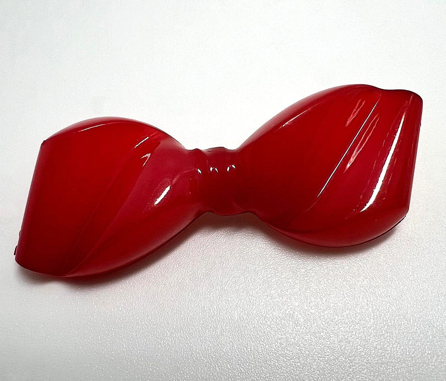 Vintage Brosche Schleifenform rot