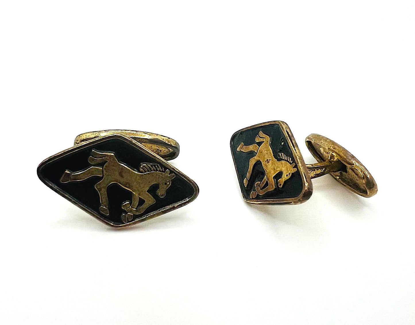 Vintage Cufflinks Pferd Motiv