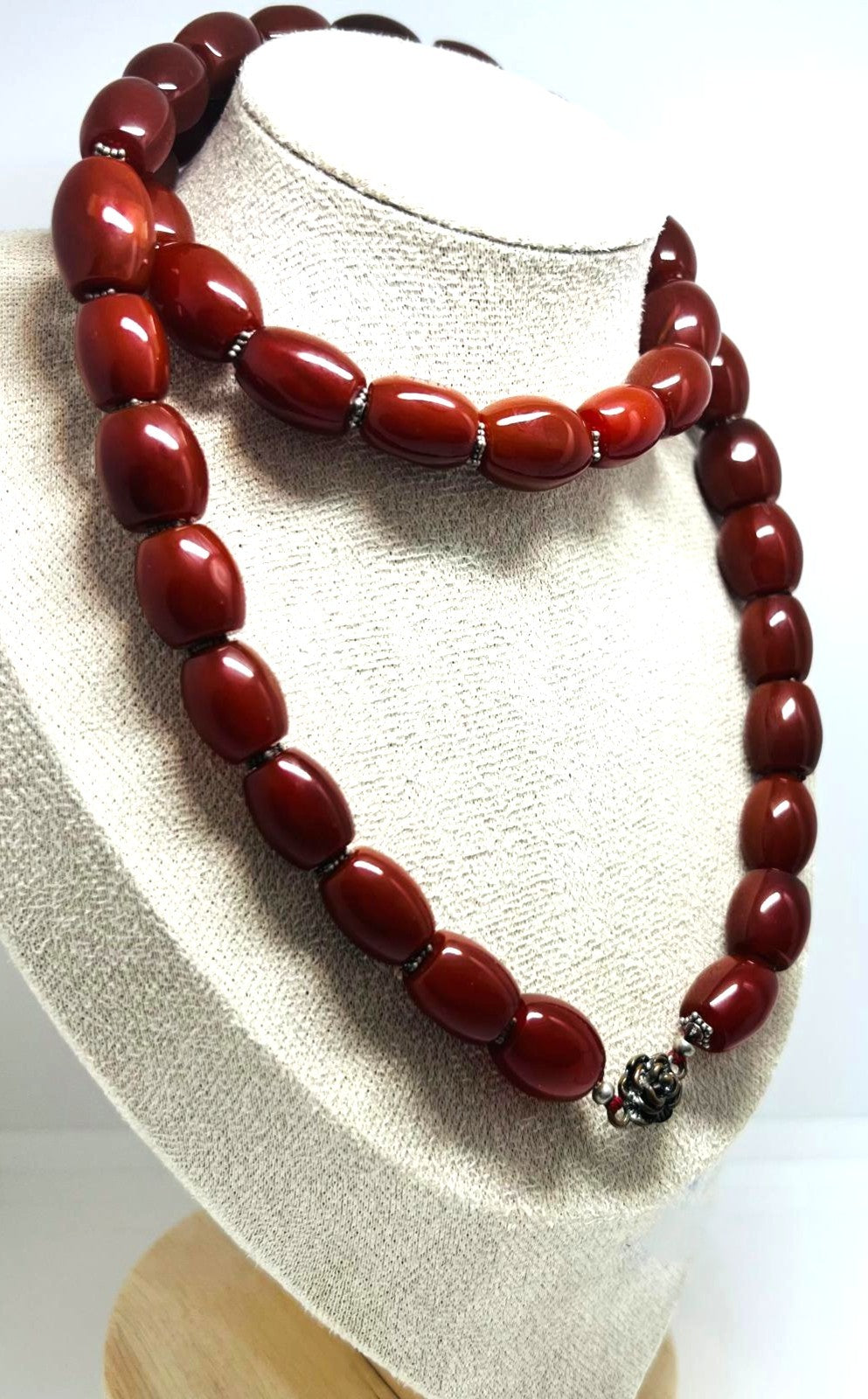 Vintage Karneol Edelsteinkette