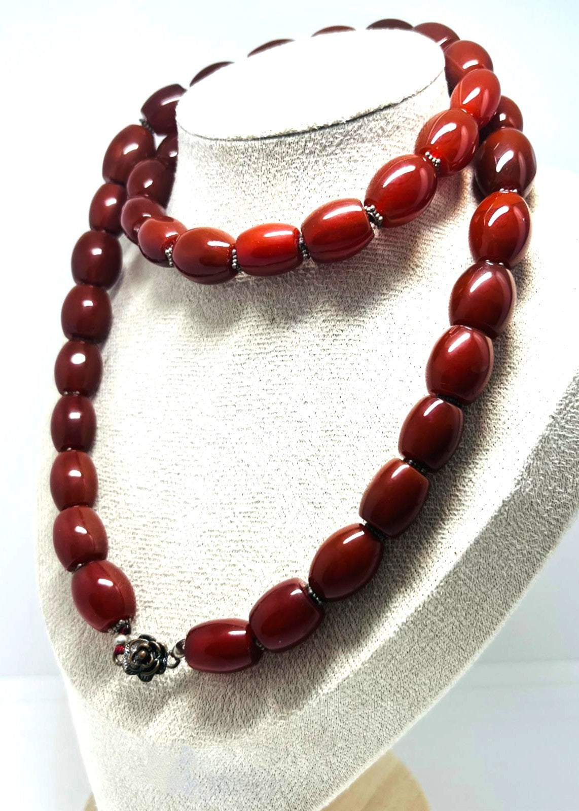 Vintage Karneol Edelsteinkette