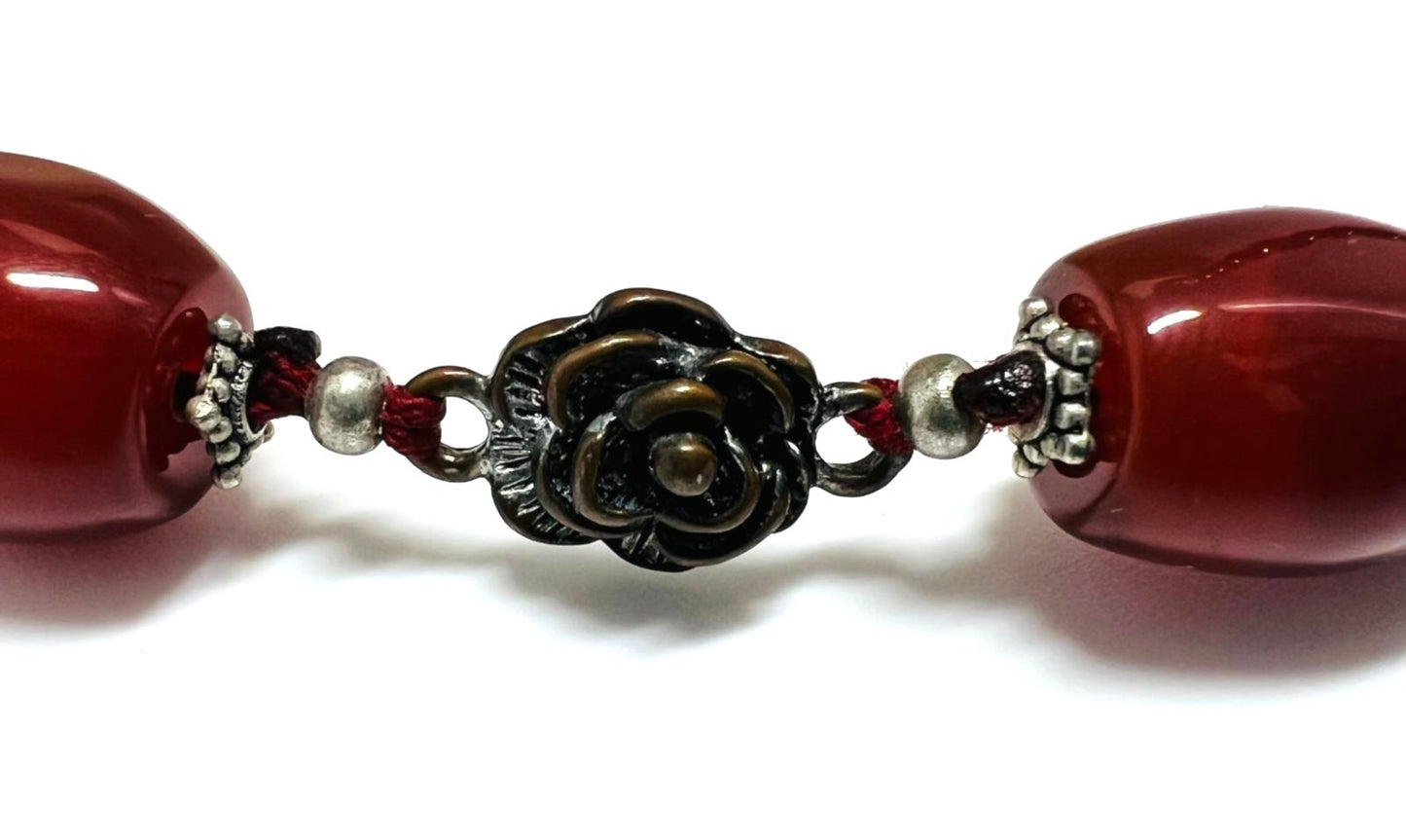 Vintage Karneol Edelsteinkette
