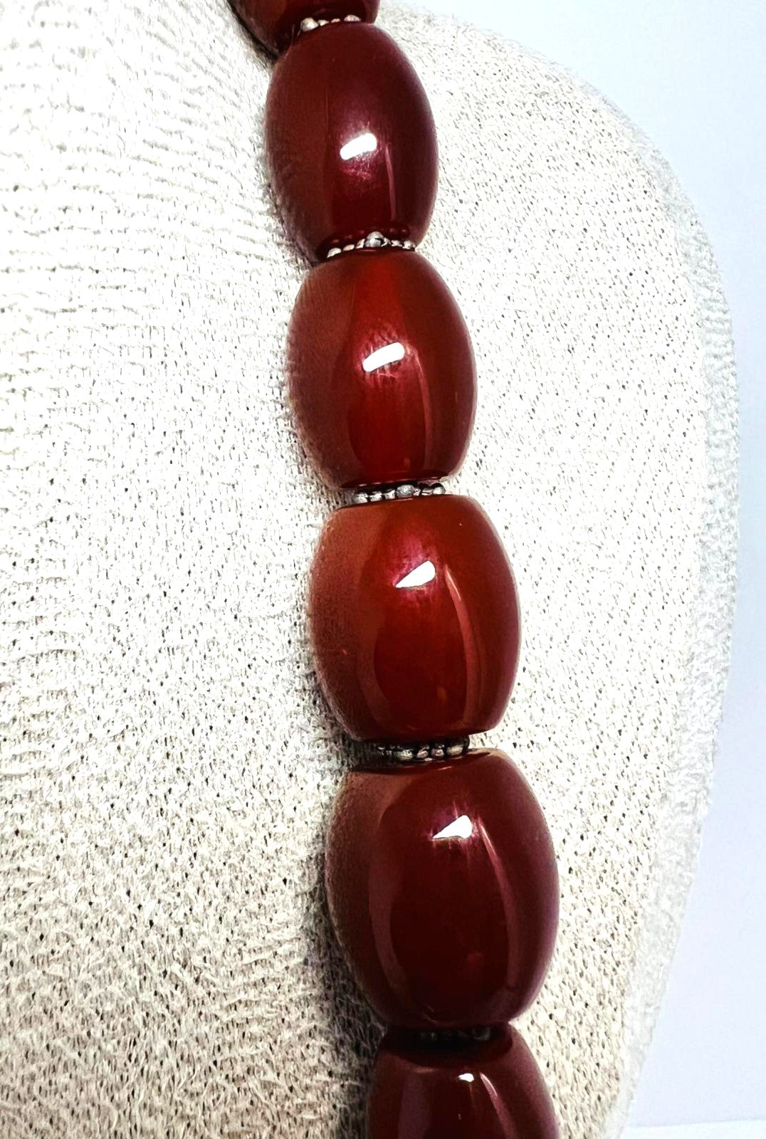 Vintage Karneol Edelsteinkette