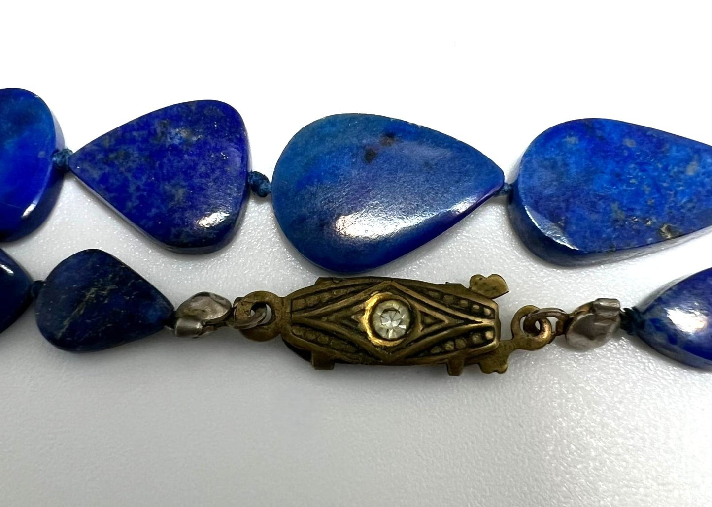 Vintage Lapislazuli Tropfenkette