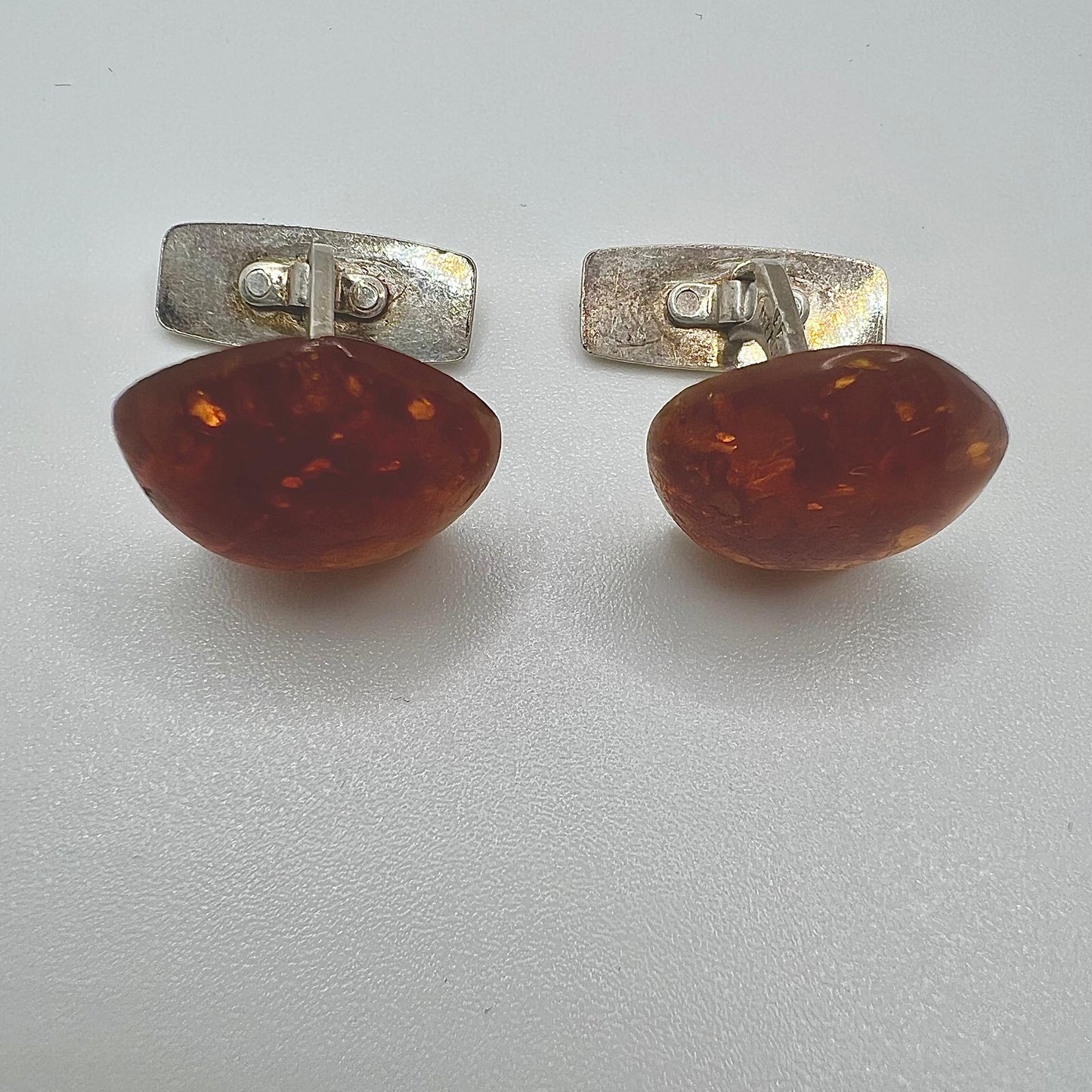 Vintage cufflinks sterling silver with amber Vintage cufflinks sterling silver with amber
