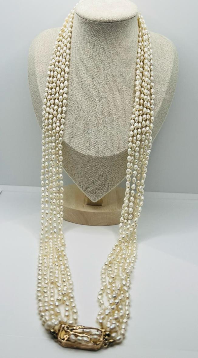 Luxuriöses Vintage XXL Süßwasserperlen Collier