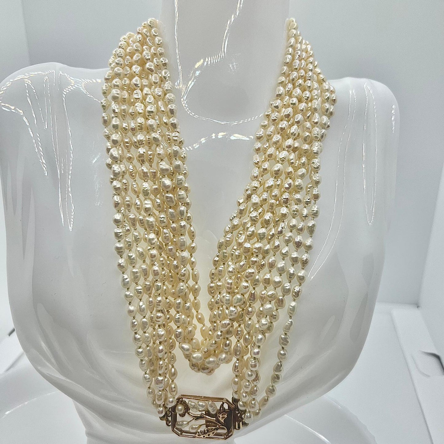 Luxuriöses Vintage XXL Süßwasserperlen Collier