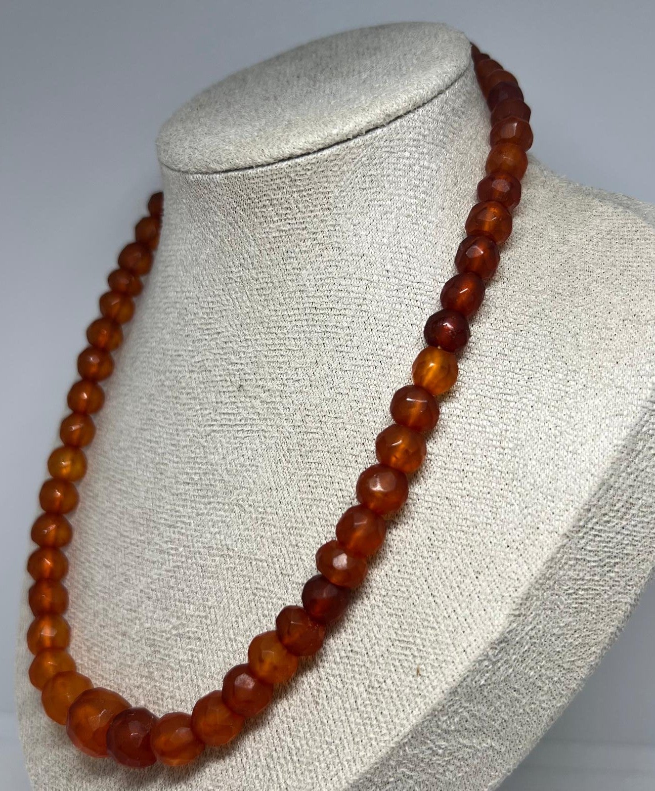 Vintage facettierte Bernstein-Kette