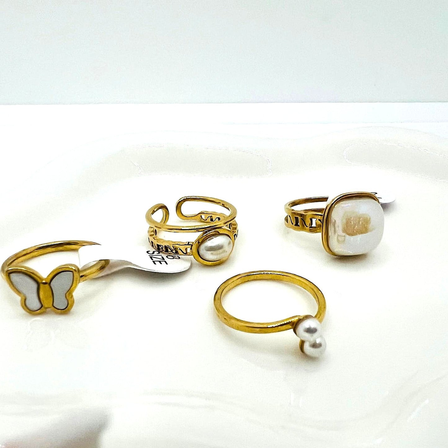 Ring Set Kombination aus Edelstahl