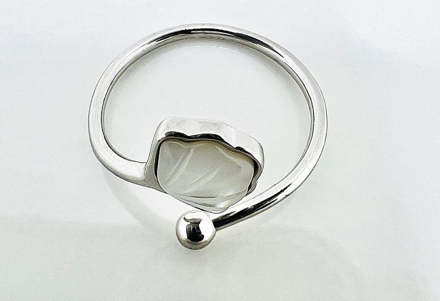 Silberring 925 mit Jakobsmuschel Hülse