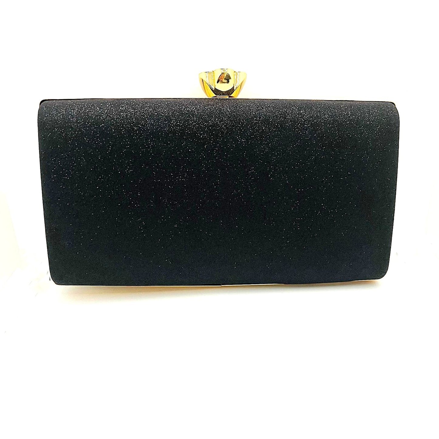 schwarze Glitzer-Clutch