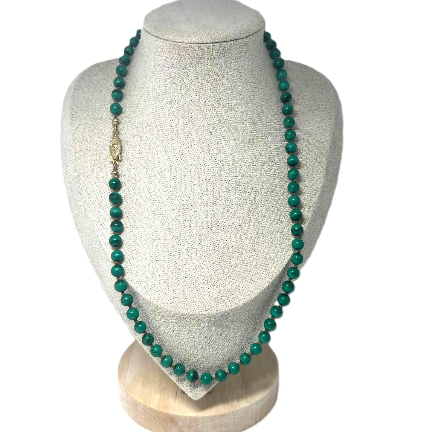 Antike Art Déco Malachit-Kette