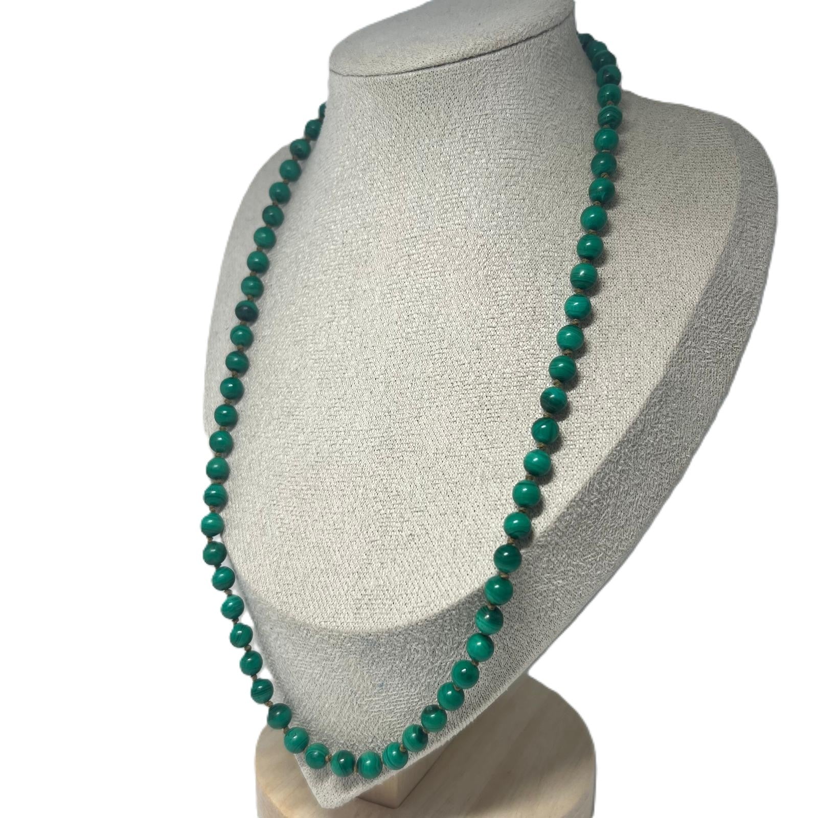 Antike Art Déco Malachit-Kette