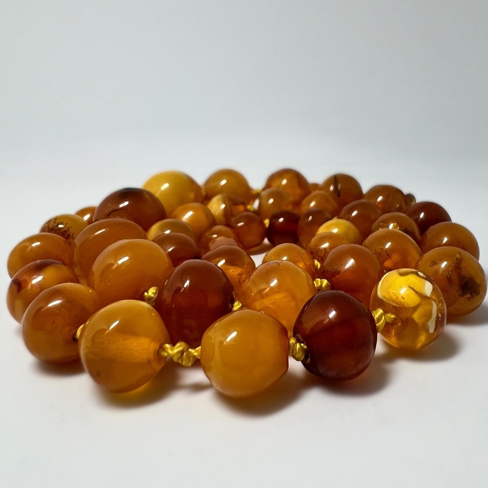 Antike Butterscotch Bernstein Kette