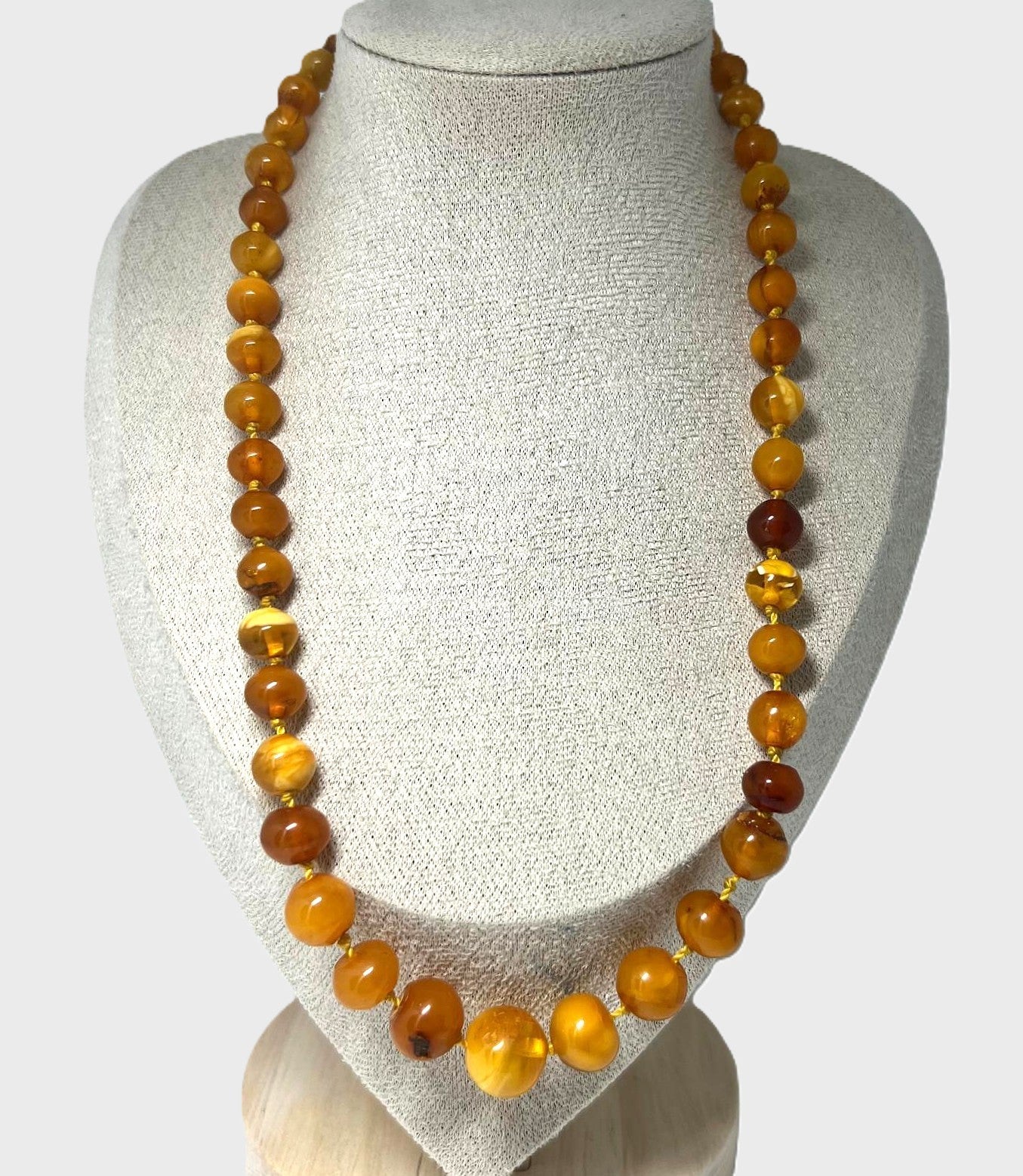 Antike Butterscotch Bernstein Kette