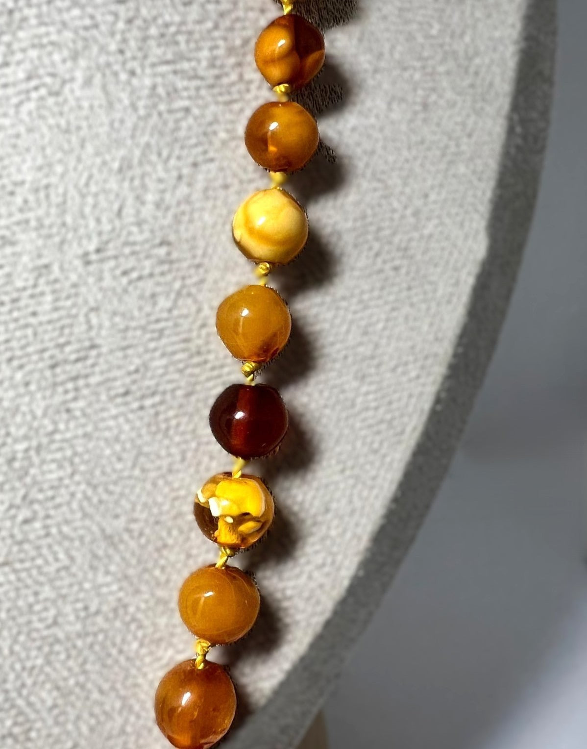 Antike Butterscotch Bernstein Kette